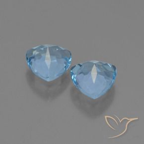 2.94 ct natürliche Himmerlblau Topas-Edelsteine, Trillion, VVS-VS