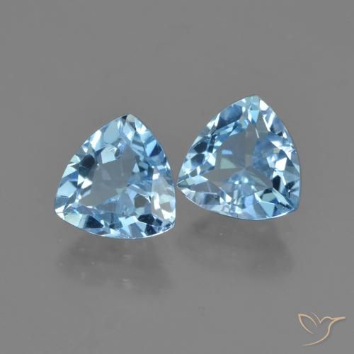 2.77 ct natürliche Himmerlblau Topas-Edelsteine, Trillion, VVS-VS