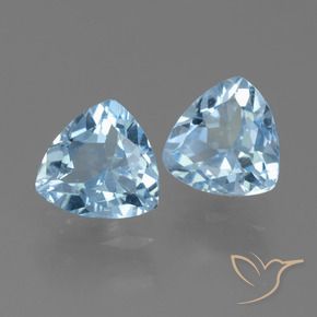 2.72 ct natürliche Himmerlblau Topas-Edelsteine, Trillion, VVS-VS