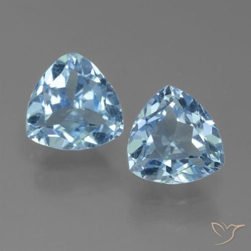 2.89ctw Natürlicher Himmerlblau Topas, Trillion, VVS-VS