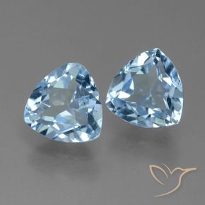 2.89 ct natürliche Himmerlblau Topas-Edelsteine, Trillion, VVS-VS
