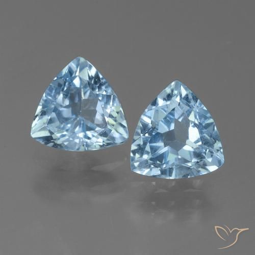 2.19ctw Natürlicher Himmerlblau Topas, Trillion, VVS-VS
