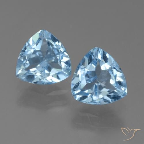 2.83ctw Natürlicher Himmerlblau Topas, Trillion, VVS-VS