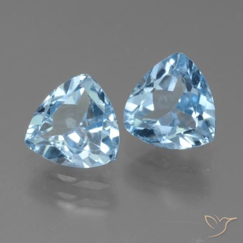 2.83 ct natürliche Himmerlblau Topas-Edelsteine, Trillion, VVS-VS