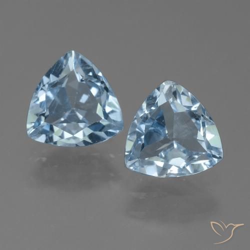 2.54ctw Natürlicher Himmerlblau Topas, Trillion, VS