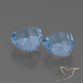2.79 ct natürliche Himmerlblau Topas-Edelsteine, Trillion, VVS-VS