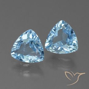 2.47 ct natürliche Himmerlblau Topas-Edelsteine, Trillion, VS