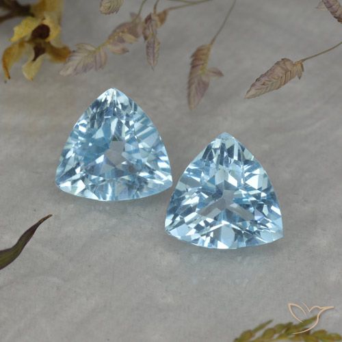 2.55ctw Natürlicher Swiss Blue Topas, Trillion, VVS-VS
