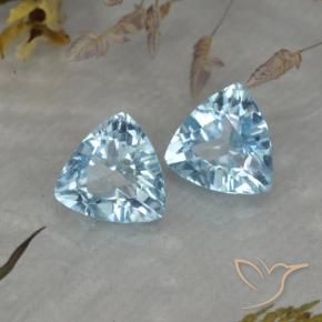 2.55 ct natürliche Swiss Blue Topas-Edelsteine, Trillion, VVS-VS