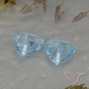 2.55 ct natürliche Swiss Blue Topas-Edelsteine, Trillion, VVS-VS
