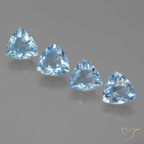 4.47ctw Natürlicher Himmerlblau Topas, Trillion, VVS-VS