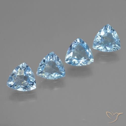 4.47 ct natürliche Himmerlblau Topas-Edelsteine, Trillion, VVS-VS