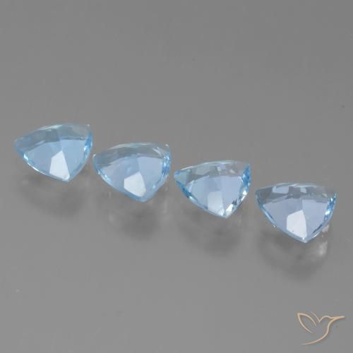 4.47 ct natürliche Himmerlblau Topas-Edelsteine, Trillion, VVS-VS
