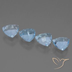 5.59 ct natürliche Himmerlblau Topas-Edelsteine, Trillion, VVS-VS