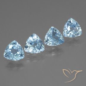 4.88 ct natürliche Himmerlblau Topas-Edelsteine, Trillion, VS