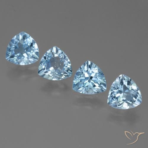 4.99ctw Natürlicher Himmerlblau Topas, Trillion, VVS-VS