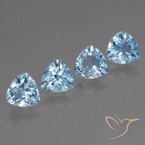 4.99 ct natürliche Himmerlblau Topas-Edelsteine, Trillion, VVS-VS
