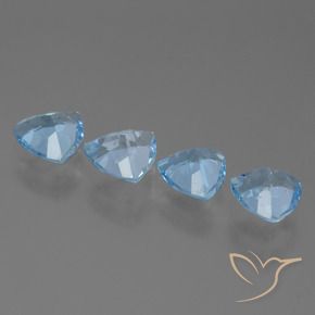 4.99 ct natürliche Himmerlblau Topas-Edelsteine, Trillion, VVS-VS