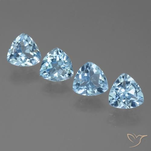 4.85ctw Natürlicher Himmerlblau Topas, Trillion, VVS-VS