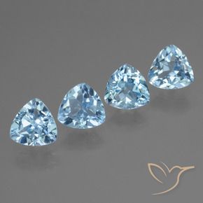 4.85 ct natürliche Himmerlblau Topas-Edelsteine, Trillion, VVS-VS