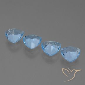 4.85 ct natürliche Himmerlblau Topas-Edelsteine, Trillion, VVS-VS