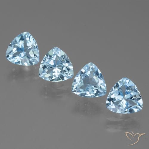 5.68ctw Natürlicher Himmerlblau Topas, Trillion, VVS-VS