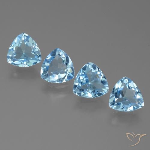 4.85ctw Natürlicher Himmerlblau Topas, Trillion, VVS-VS