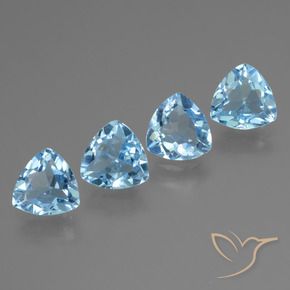4.85 ct natürliche Himmerlblau Topas-Edelsteine, Trillion, VVS-VS