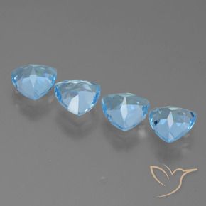 4.85 ct natürliche Himmerlblau Topas-Edelsteine, Trillion, VVS-VS