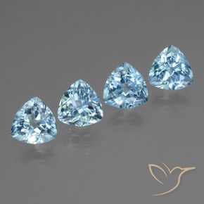 4.95 ct natürliche Himmerlblau Topas-Edelsteine, Trillion, VVS-VS