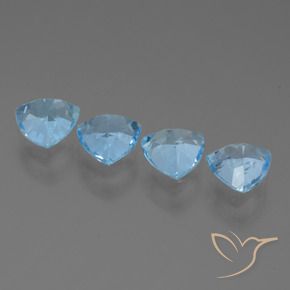 4.95 ct natürliche Himmerlblau Topas-Edelsteine, Trillion, VVS-VS