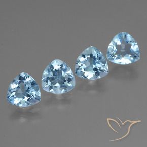 5.08 ct natürliche Himmerlblau Topas-Edelsteine, Trillion, VVS-VS