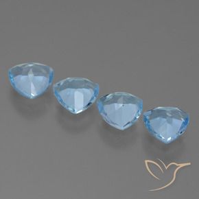 5.08 ct natürliche Himmerlblau Topas-Edelsteine, Trillion, VVS-VS