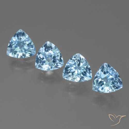 4.84ctw Natürlicher Swiss Blue Topas, Trillion, VVS-VS