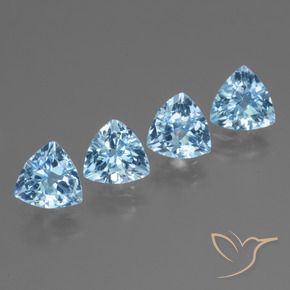 4.84 ct natürliche Swiss Blue Topas-Edelsteine, Trillion, VVS-VS