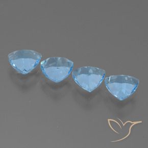 4.84 ct natürliche Swiss Blue Topas-Edelsteine, Trillion, VVS-VS