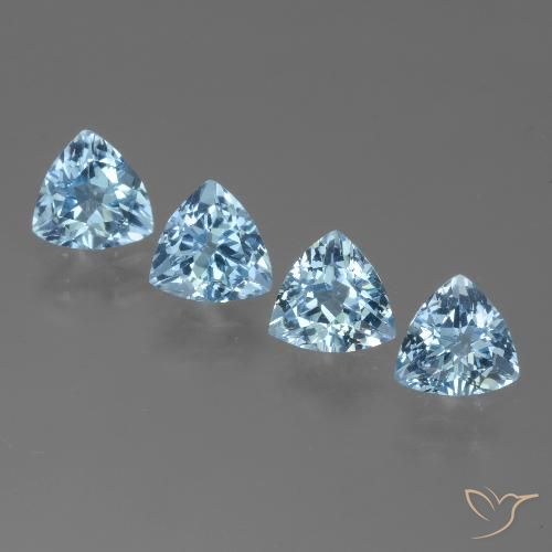4.54ctw Natürlicher Himmerlblau Topas, Trillion, VVS-VS