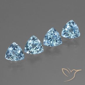 4.54 ct natürliche Himmerlblau Topas-Edelsteine, Trillion, VVS-VS