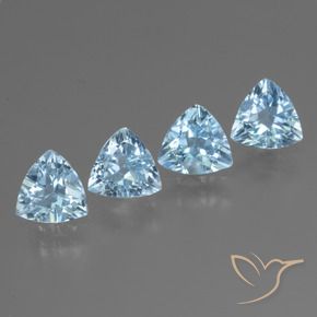 4.65 ct natürliche Himmerlblau Topas-Edelsteine, Trillion, VVS-VS