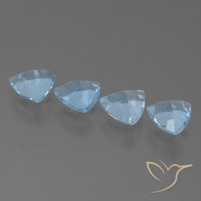 4.65 ct natürliche Himmerlblau Topas-Edelsteine, Trillion, VVS-VS