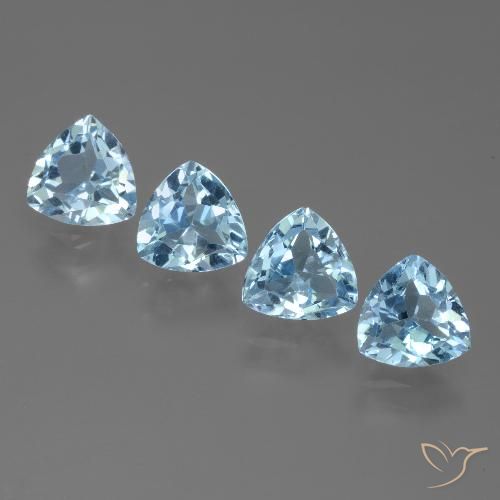 4.86ctw Natürlicher Himmerlblau Topas, Trillion, VVS-VS