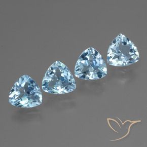 4.86 ct natürliche Himmerlblau Topas-Edelsteine, Trillion, VVS-VS
