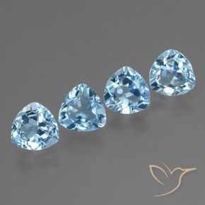 5.37 ct natürliche Himmerlblau Topas-Edelsteine, Trillion, VVS-VS