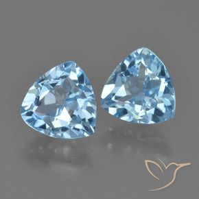 2.63 ct natürliche Swiss Blue Topas-Edelsteine, Trillion, VS