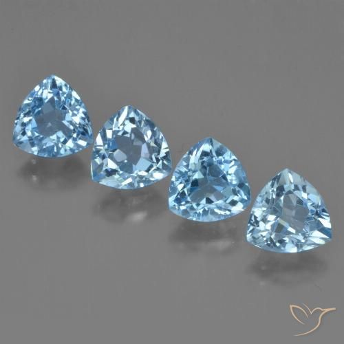 5.36ctw Natürlicher Himmerlblau Topas, Trillion, VVS-VS