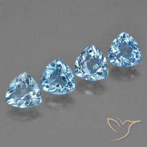 5.36 ct natürliche Himmerlblau Topas-Edelsteine, Trillion, VVS-VS