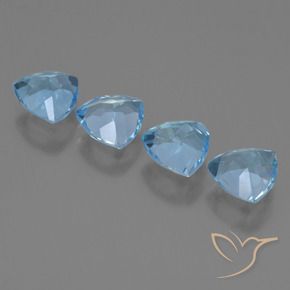 5.36 ct natürliche Himmerlblau Topas-Edelsteine, Trillion, VVS-VS