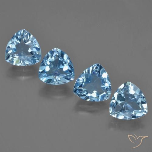 5.56ctw Natürlicher Swiss Blue Topas, Trillion, VVS-VS
