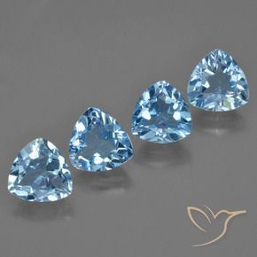 5.56 ct natürliche Swiss Blue Topas-Edelsteine, Trillion, VVS-VS