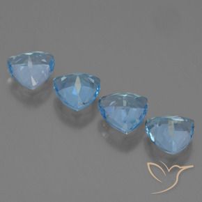 5.56 ct natürliche Swiss Blue Topas-Edelsteine, Trillion, VVS-VS